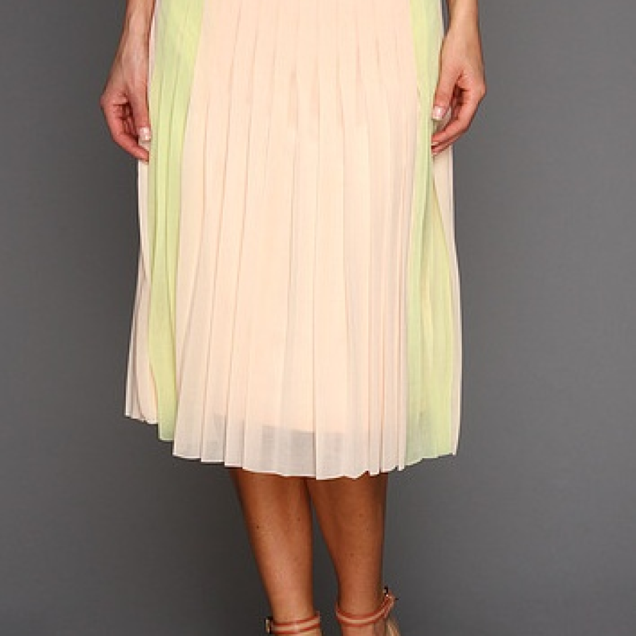 Fusta plisata Colorblock