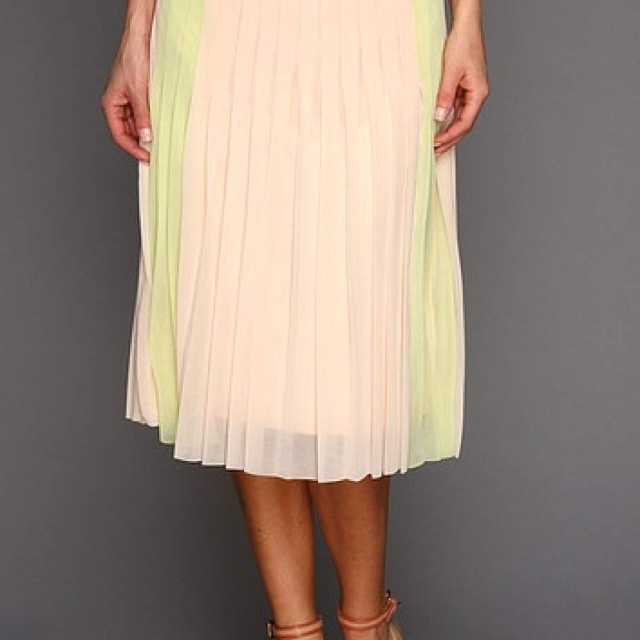 Fusta plisata Colorblock