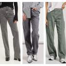 Denimul gri - regele-material al jeanșilor în această toamnă! 10 modele de blugi gri trending chiar acum