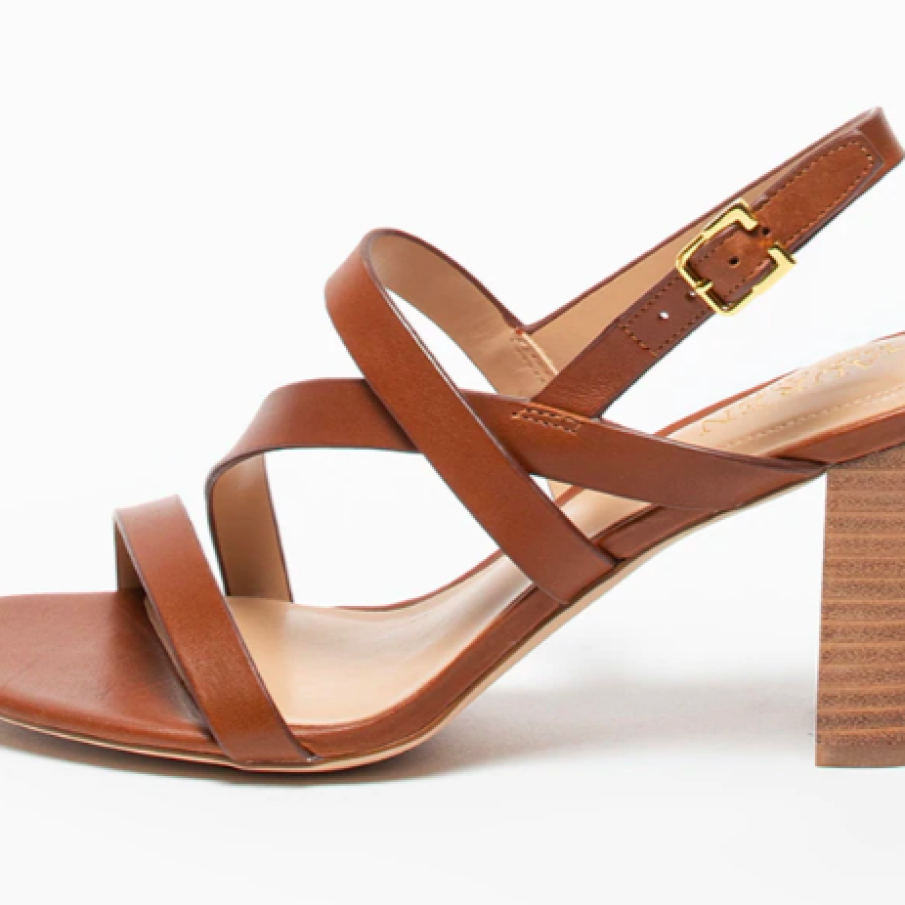 Lauren Ralph Lauren, Sandale de piele Mackensie, Maro