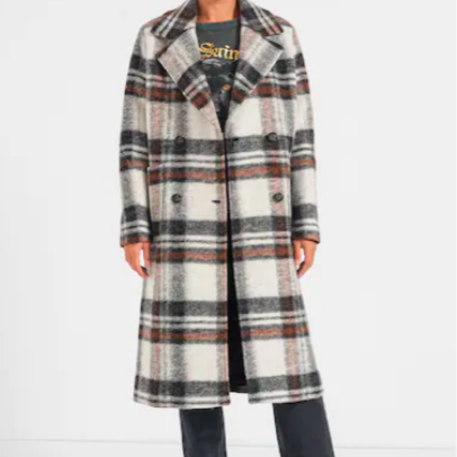 AllSaints Palton din amestec de lână cu model în carouri Esme