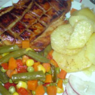 Piept de pui la gratar cu miere