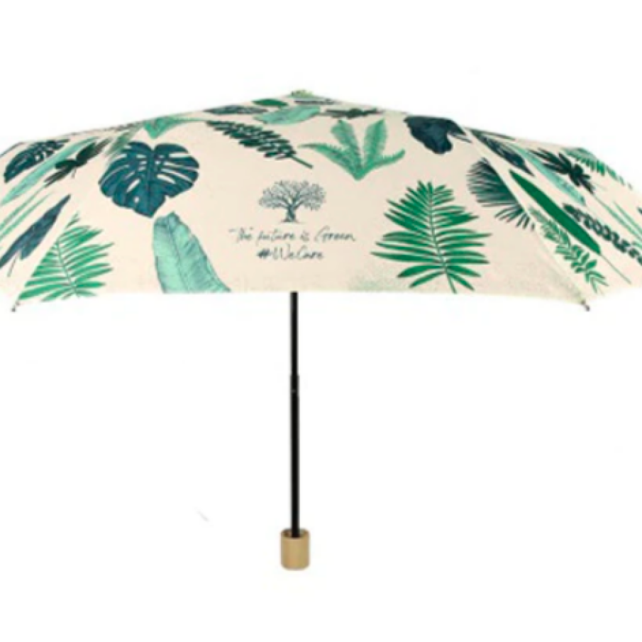 Umbrelă mini pentru femei Perletti Green, pentru soare sau ploaie