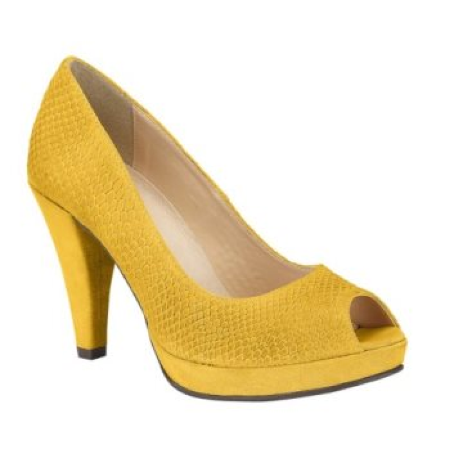Pantofi galbeni indrazneti