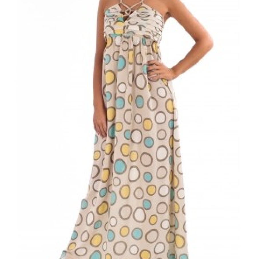 Rochie maxi cu buline