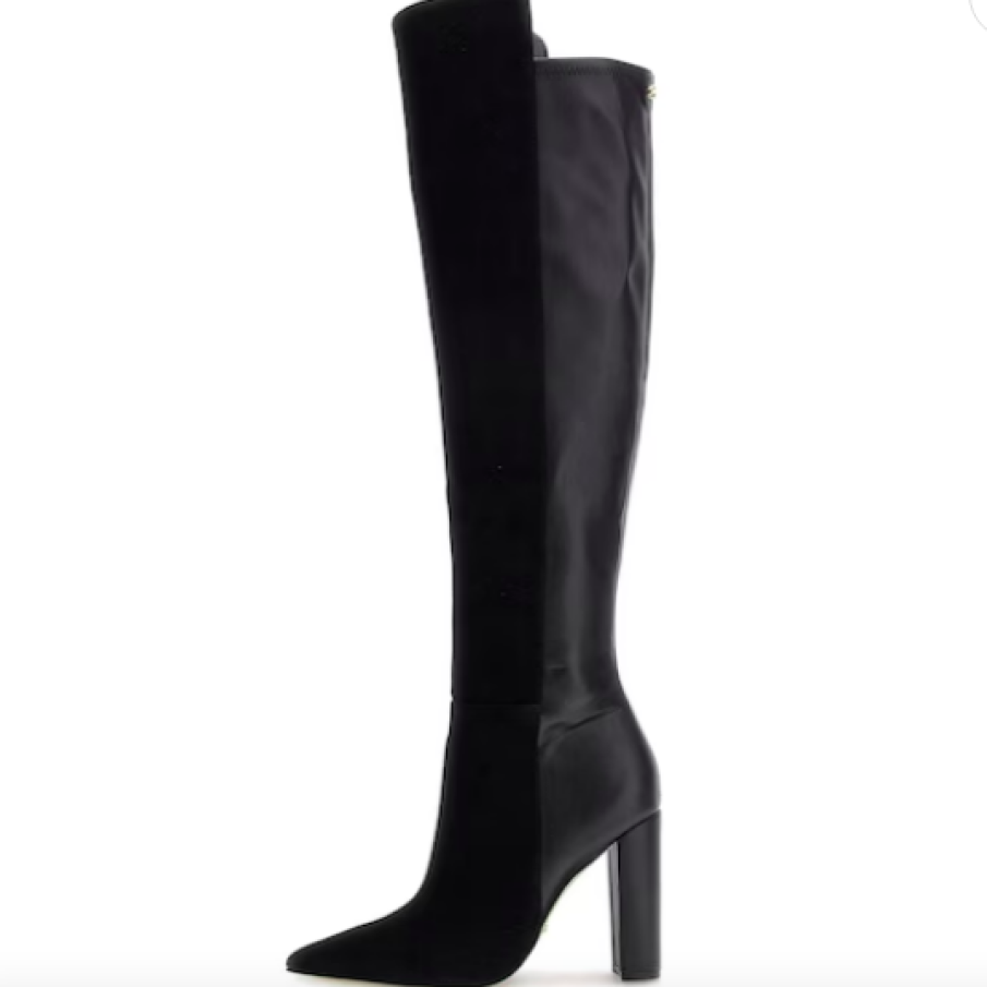 Guess Cizme lungi până la genunchi din piele întoarsă și piele ecologică