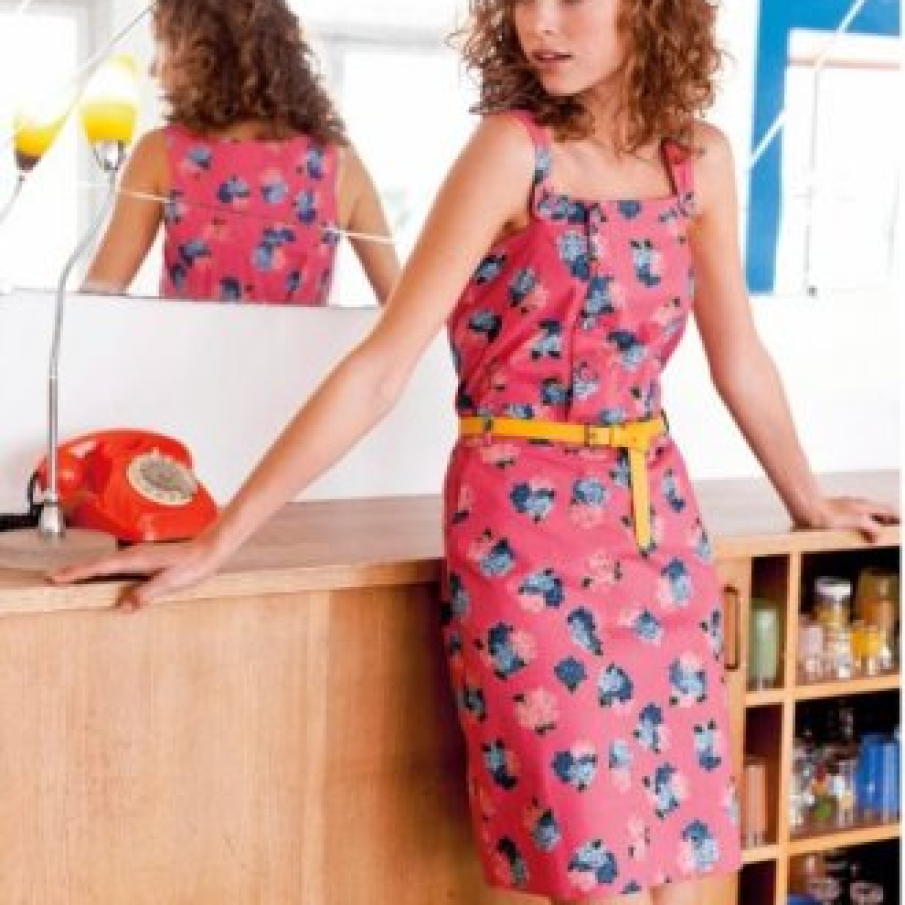 Rochie stil salopeta cu floricele