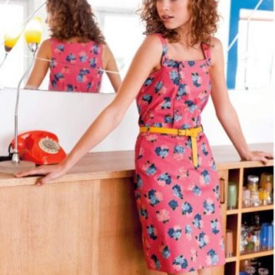 Rochie stil salopeta cu floricele