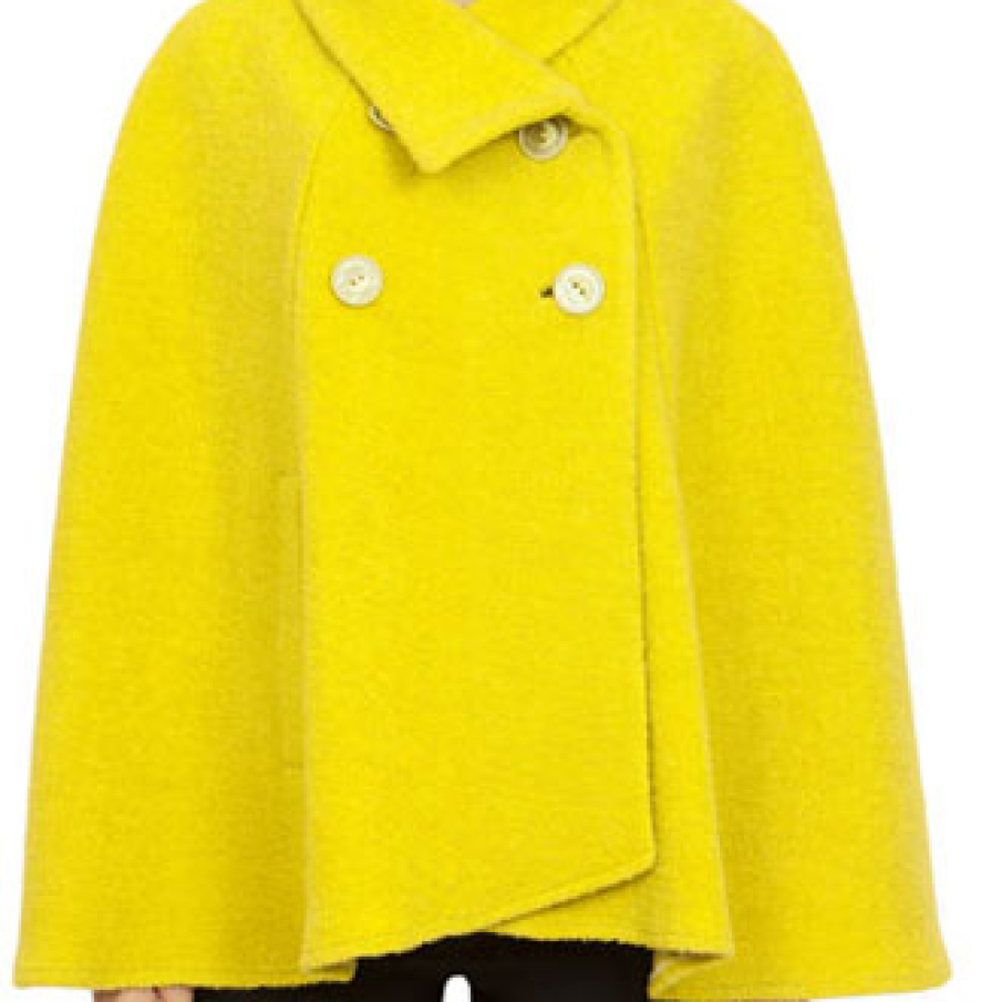 Pelerina Modas galbena din lana 