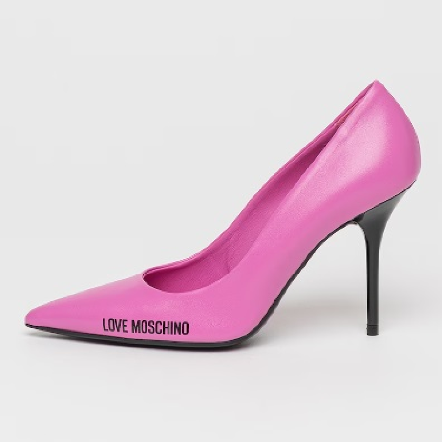Pantofi stiletto din piele, eleganți și moderni, cu logo Love Moschino