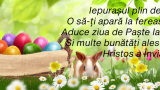Urări hazlii de Paște: Felicitări de Paște cu iepuraș