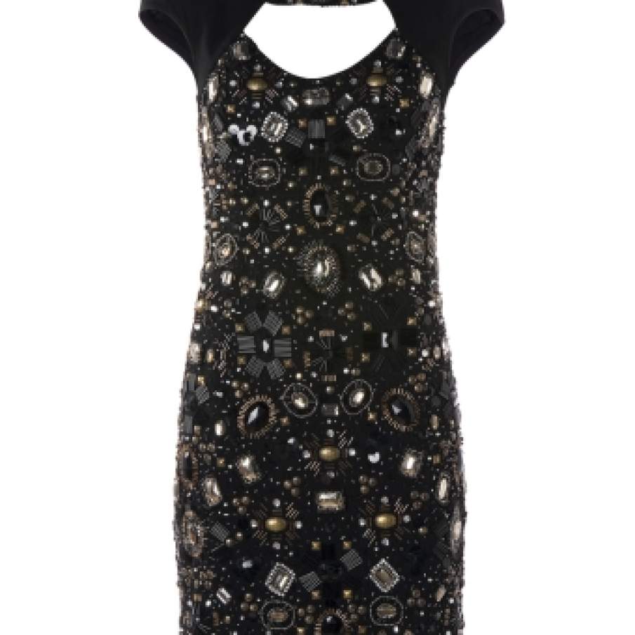 Rochie de seara cu aplicatii stralucitoare