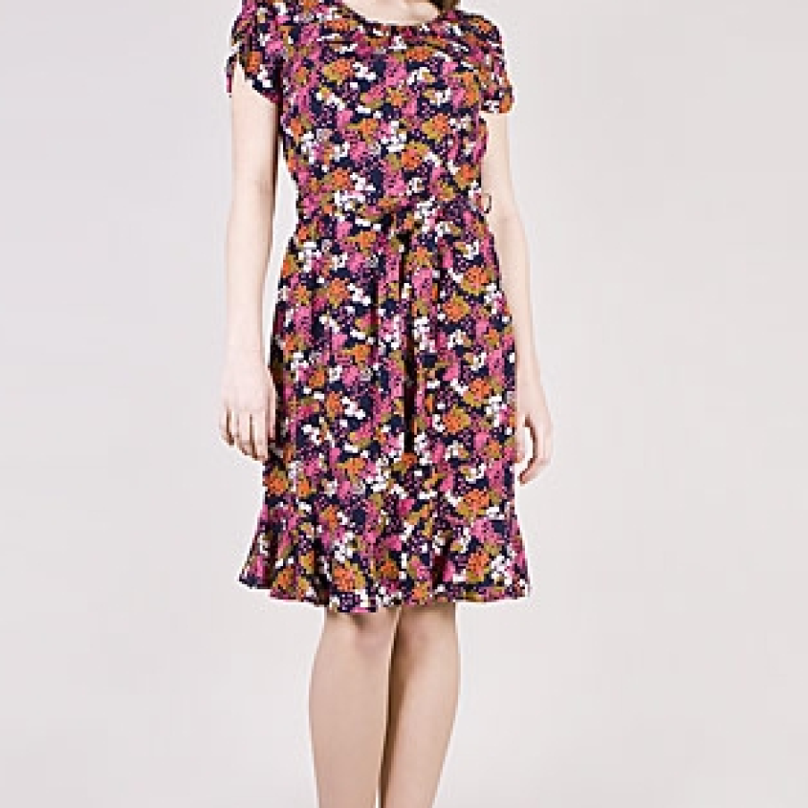 Rochie cu flori marunte si colorate