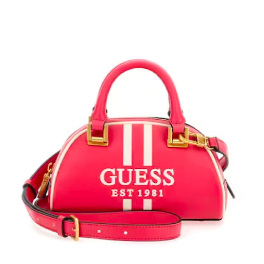 Guess Geantă de piele ecologică cu baretă de umăr și logo supradimensionat Mildred