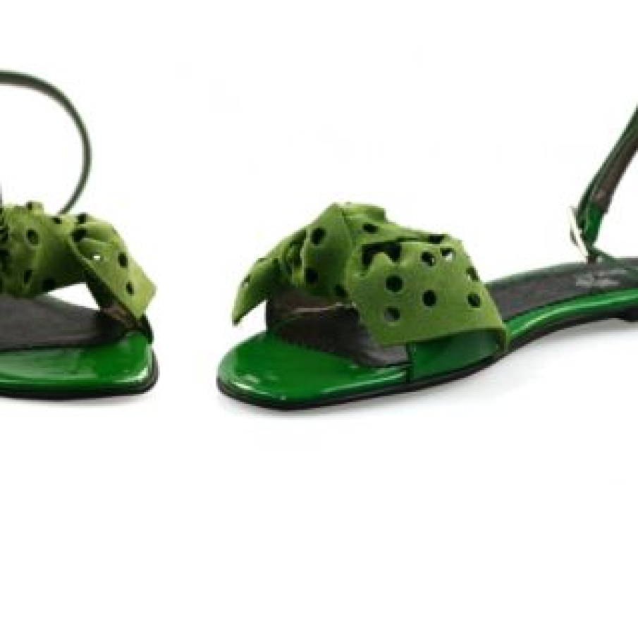 Sandale cu talpa joasa verzi Blinded By Rainbows