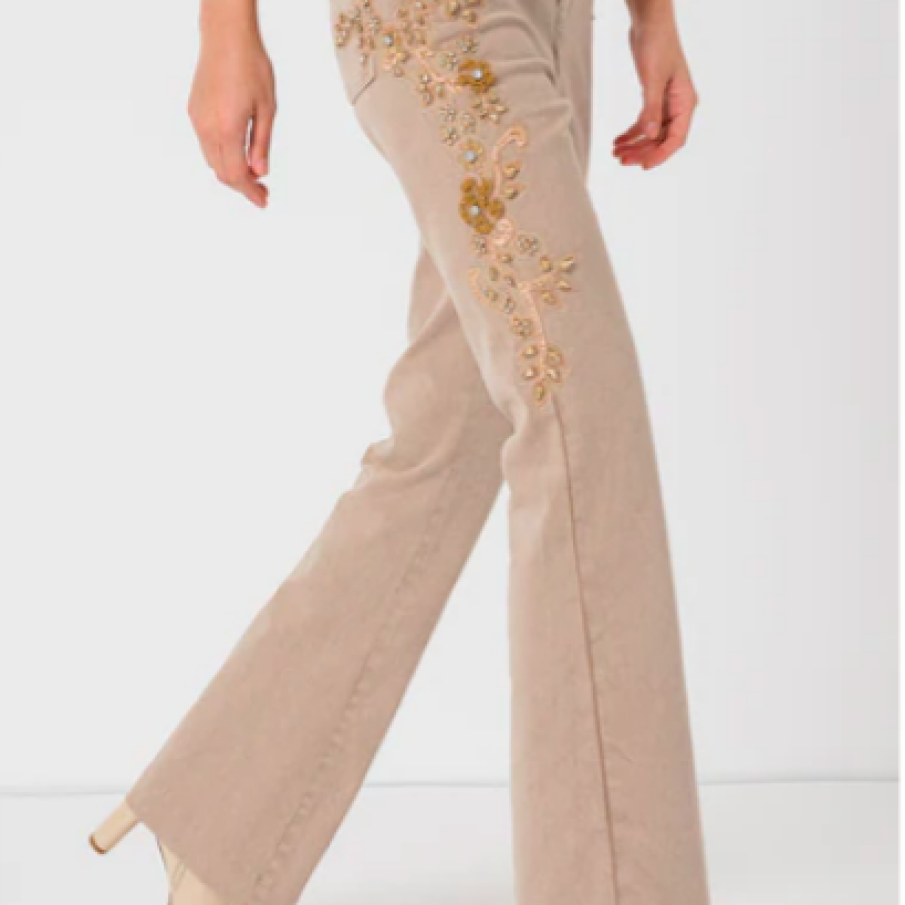 GUESS JEANS Blugi evazați cu mărgele și ștrasuri