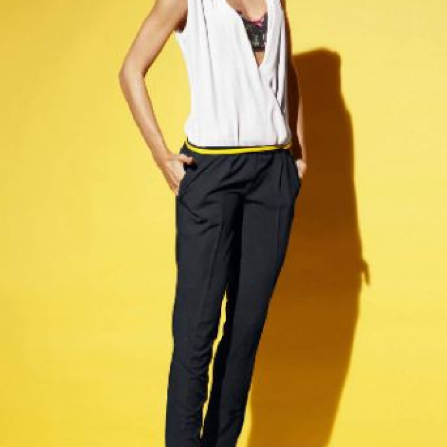 Salopeta cu curea galbena tip 2 piese