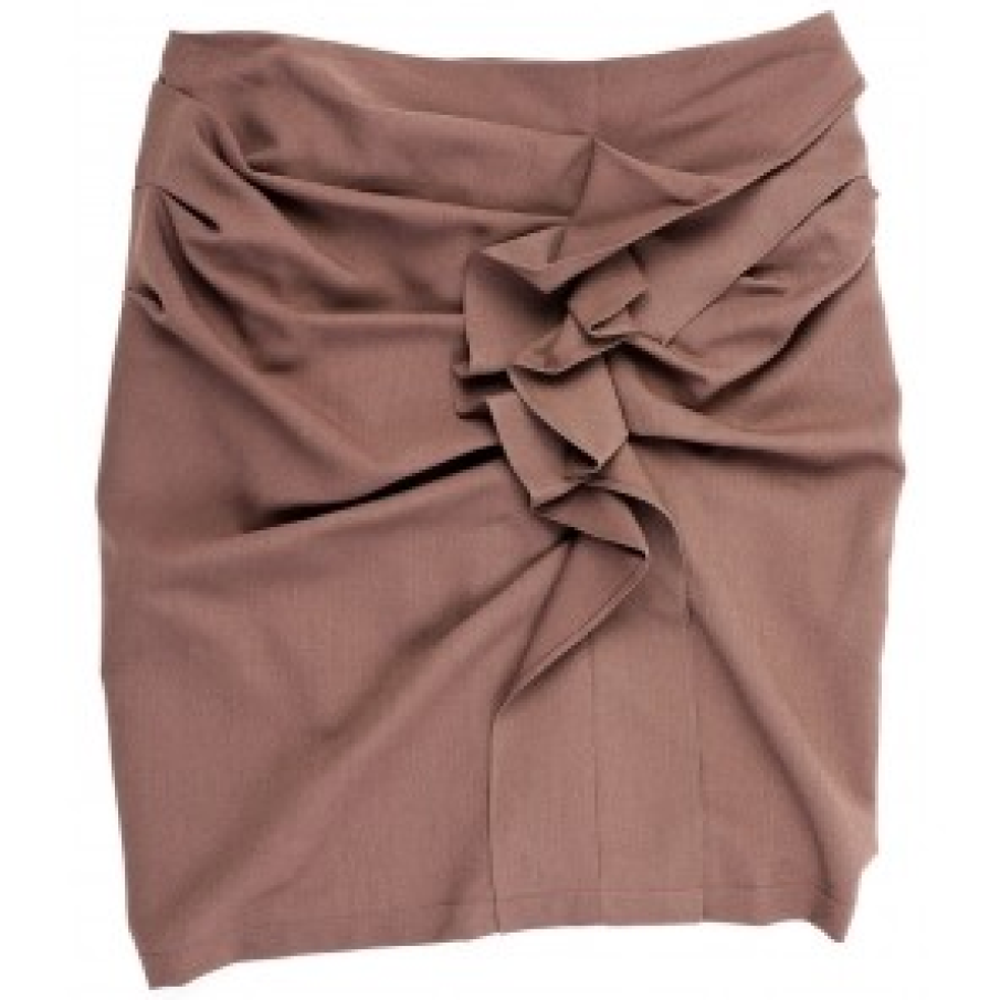 Fusta din stofa maro 