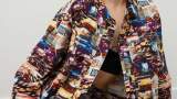 Jachetă de bumbac Résumé cu o croială lejeră și un imprimeu deosebit, viu colorat 
