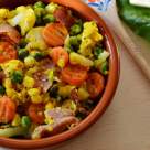 Legume cu omleta si sunca