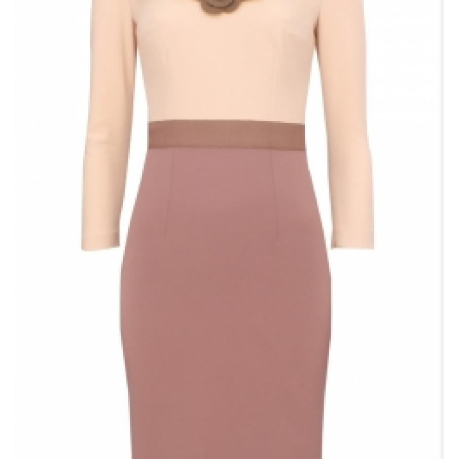 Rochie eleganta Cream/Caffe