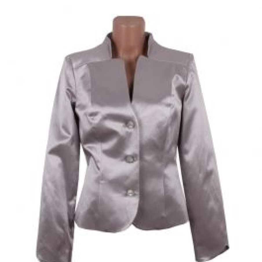 Sacou Lovely Lauren gri satinat