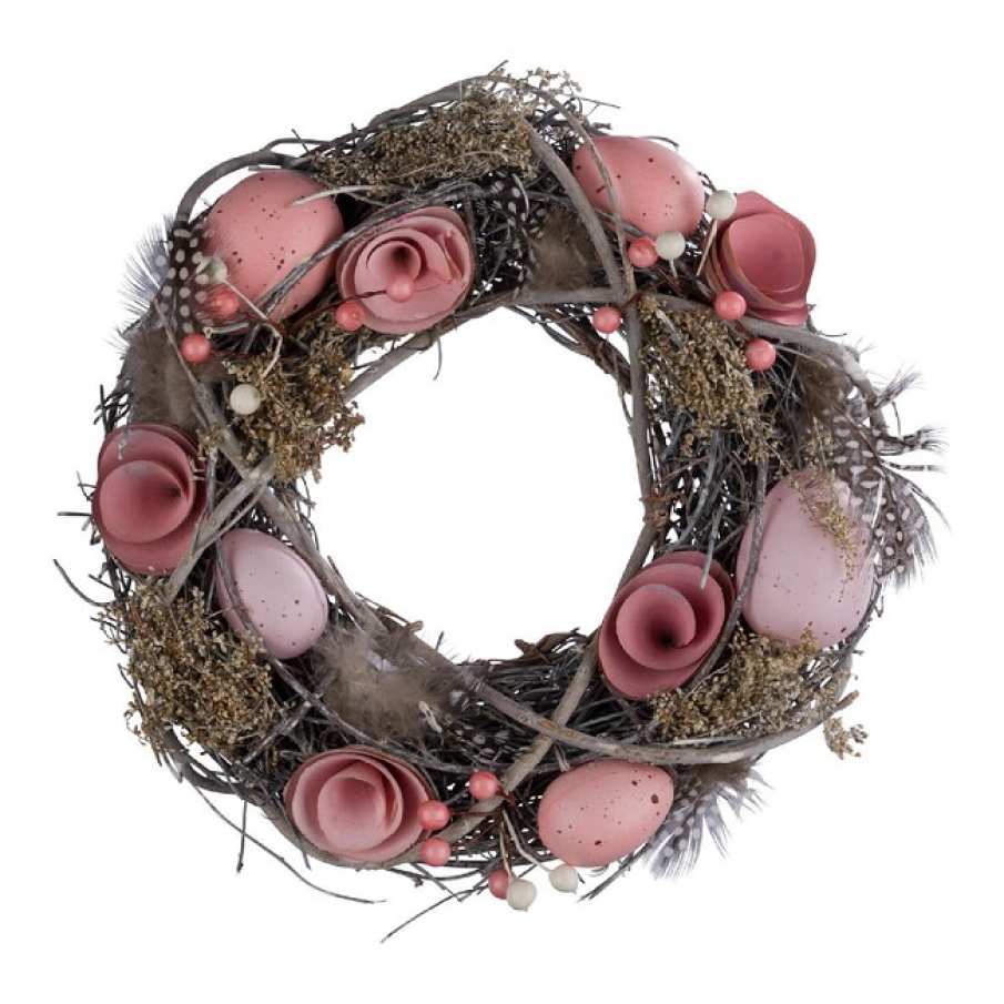 Coronița pentru Paste Ego Dekor Nest. Este simplă și de efect, cu elemente decorative tematice.