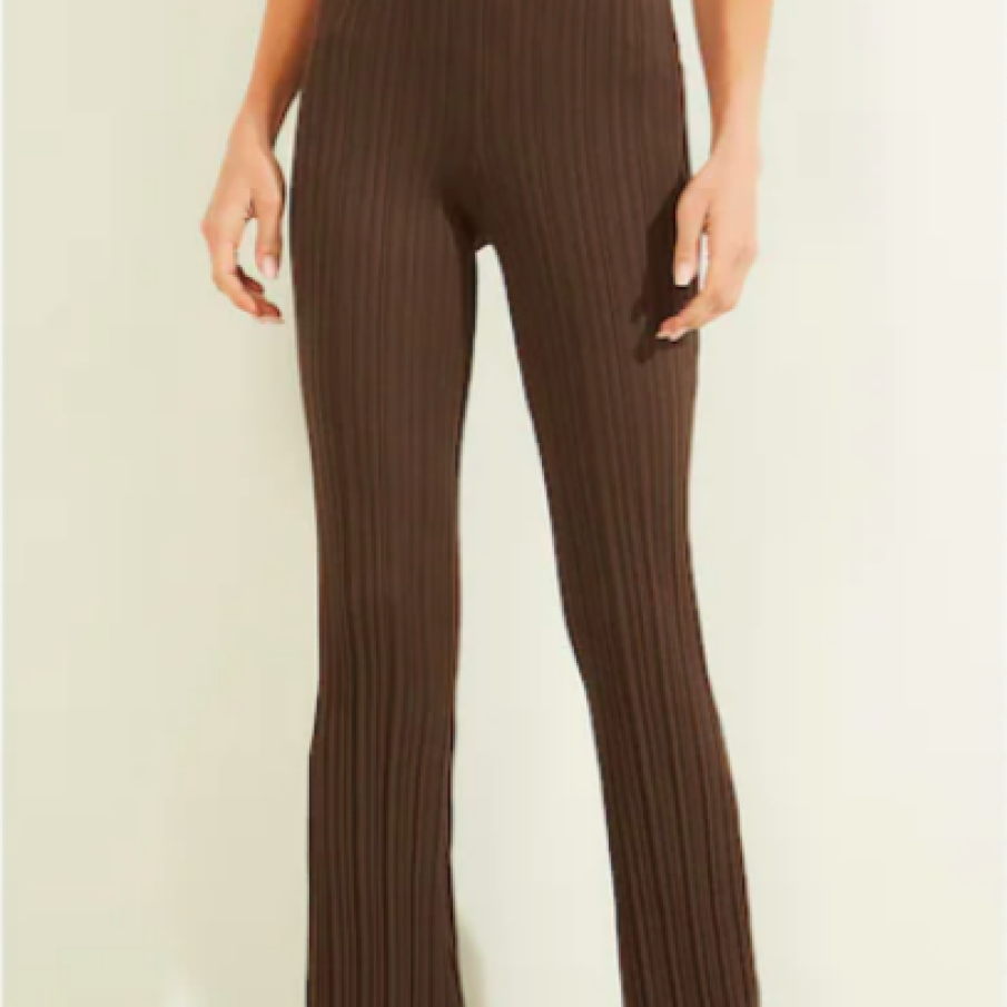 GUESS JEANS Pantaloni evazați cu aspect striat