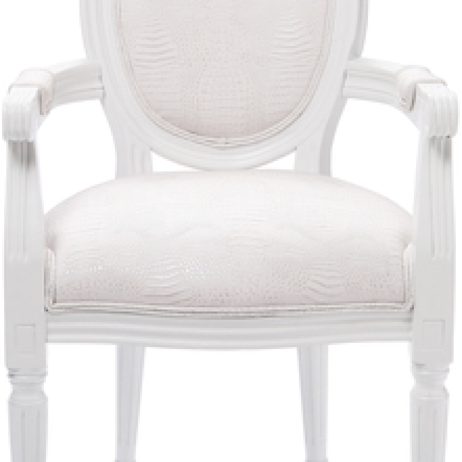 Scaun Louis White Crocodile