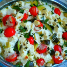 Peste copt cu avocado, branza feta si busuioc