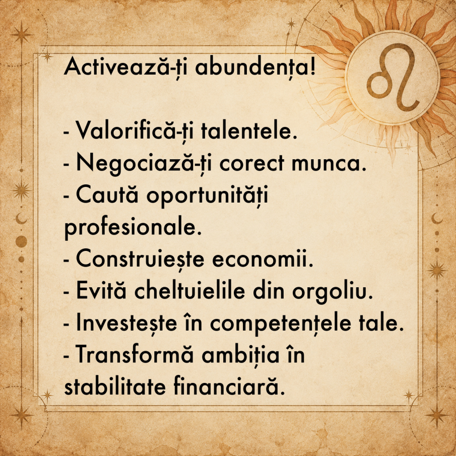 Leu cu Leu pentru... Leu! Zodia care deschide Portalul ABUNDENȚEI