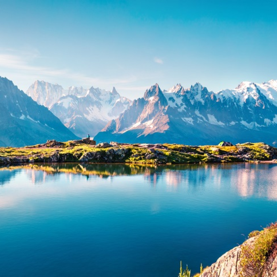 Peisaj de vara din Mont Blanc, Alpii francezi 