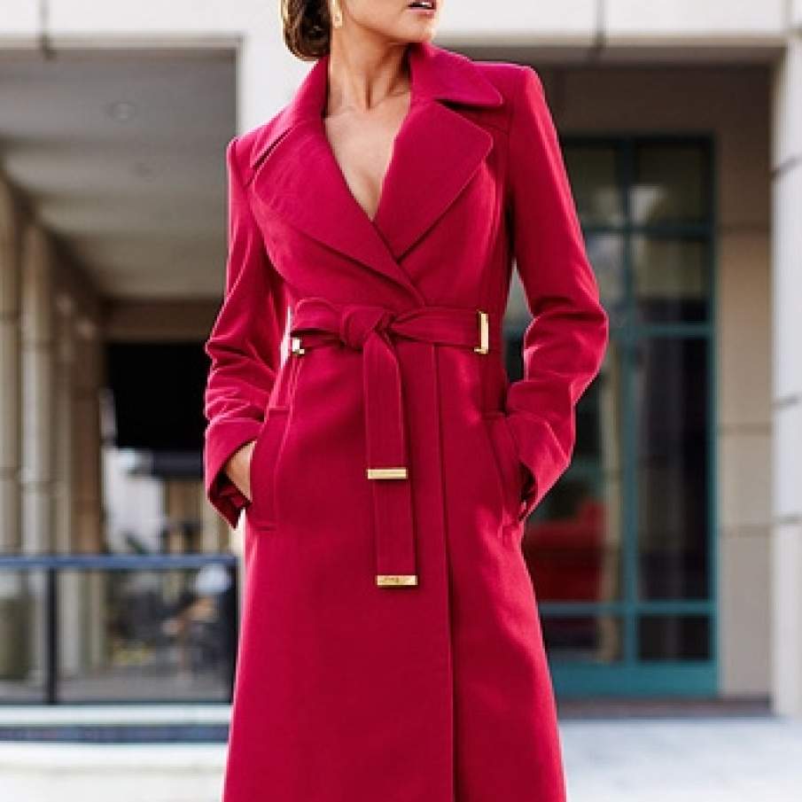 Manton cu guler cu rever