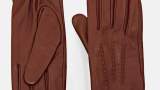 Mănuși Esprit în nuanță de maro scorțișoară, cu linii șerpuitoare imprimate 