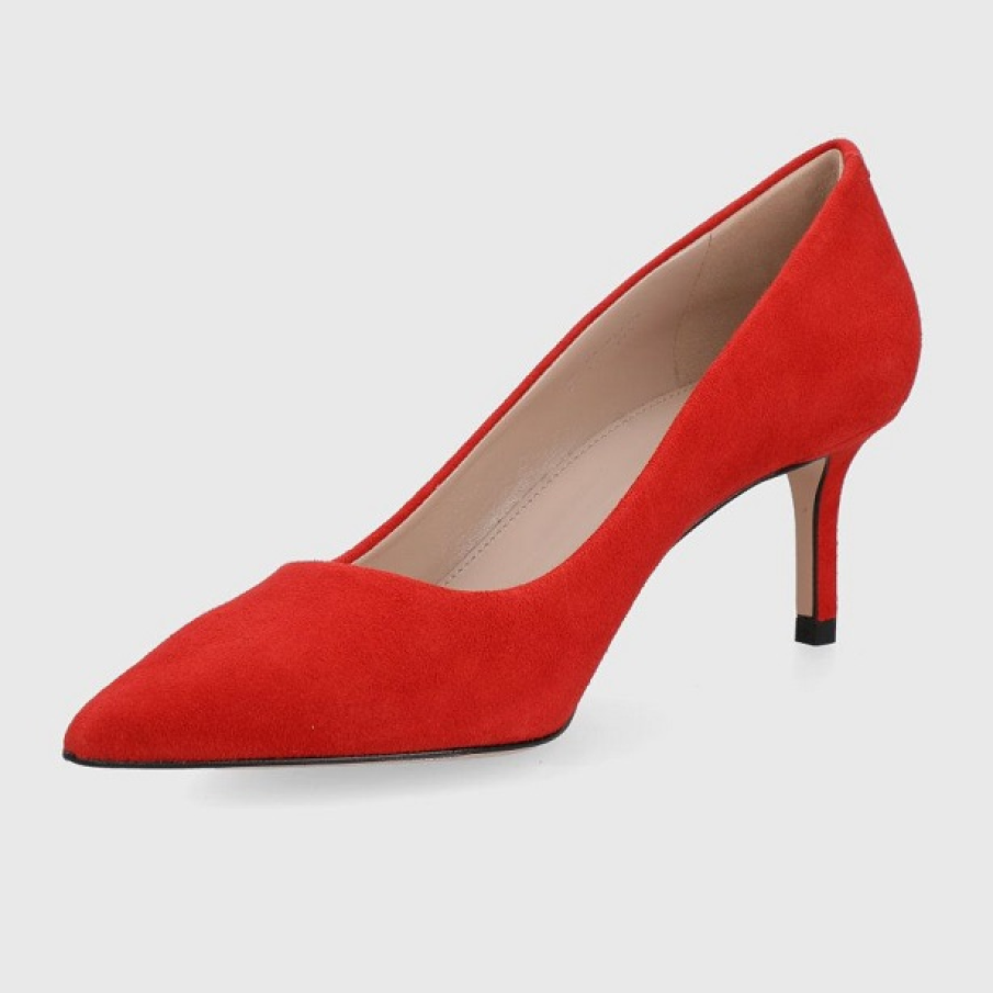 Tocurile unor pantofi stiletto nu trebuie să aibă înălțimi amețitoare ca să aibă un aspect sexy, seducător. Dovadă o reprezintă acești pantofi simpli cu toc subțire, de înălțime medie 