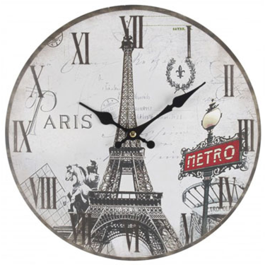 Ceas de perete din lemn Paris