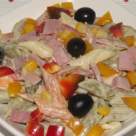 Paste colorate cu sunca si maioneza