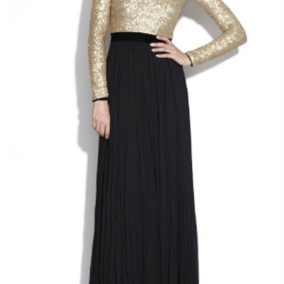 Rochie NISSA Auriu/Negru