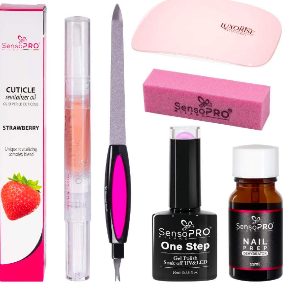 Kit Ojă Semipermanentă Express One Step SensoPRO 10ml cu Lampă LUXORISE