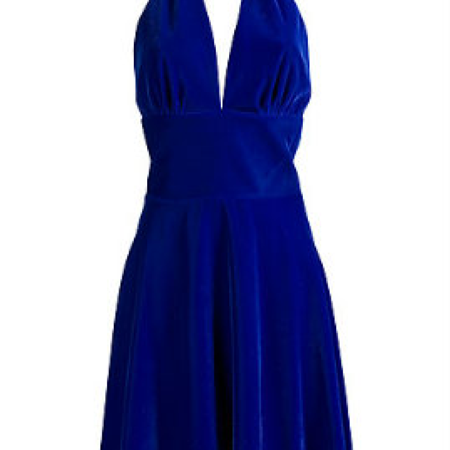 Rochie albastra din catifea