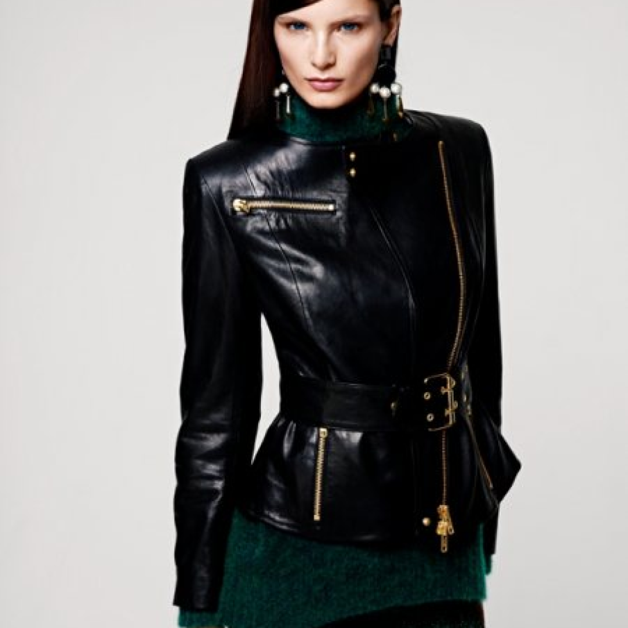 Deep green si jachete leather