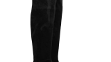 Cizme negre peste genunchi Kennel & Schmenger, confecționate din piele întoarsă. Au platformă înaltă și toc gros înalt 