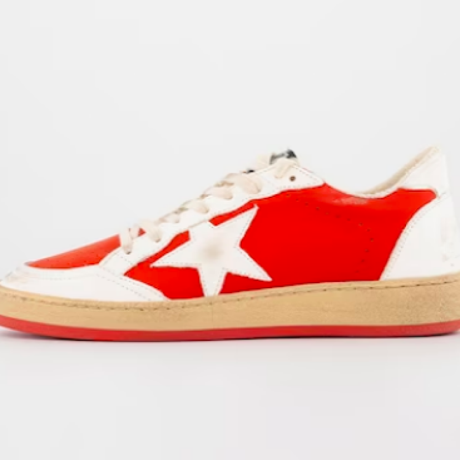 GOLDEN GOOSE Pantofi sport de piele cu garnituri contrastante