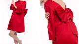 Rochie roșie mini IHeart, elegantă, având croială în A și fundă amplă în spate 