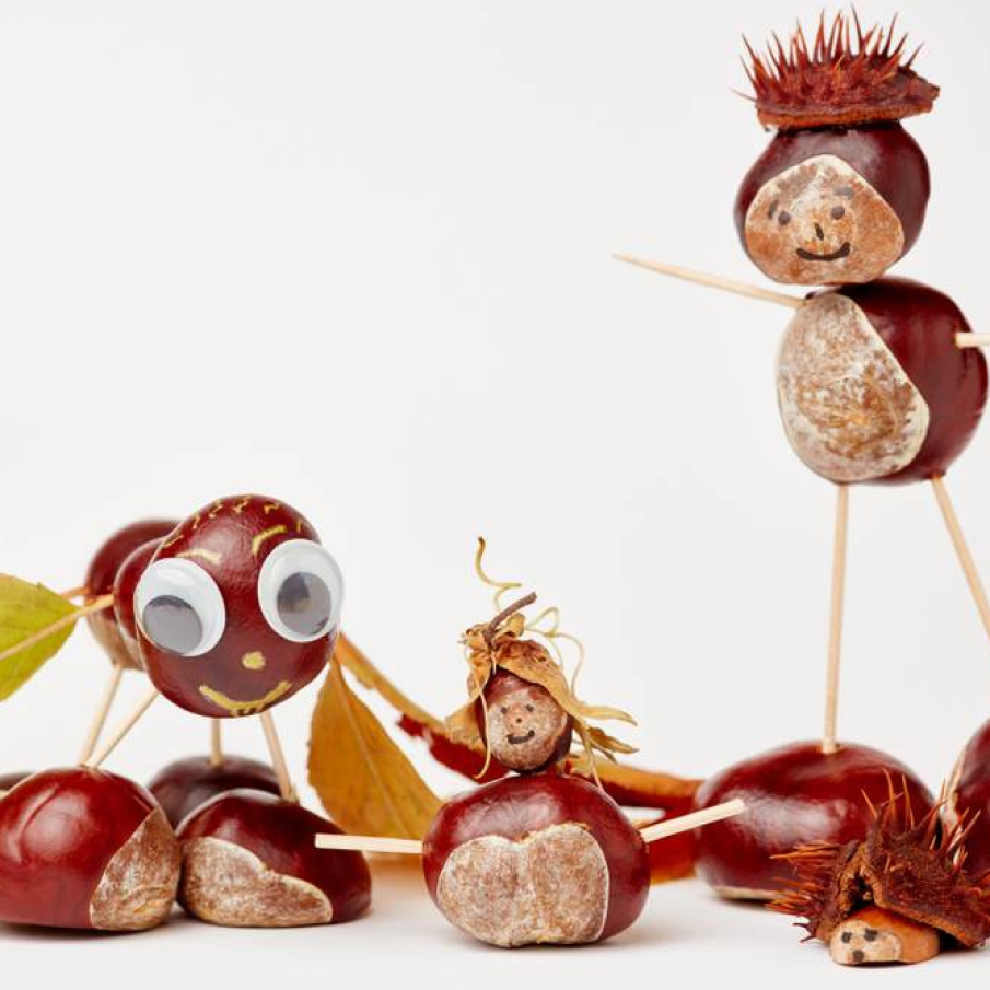 Figurine amuzante din castane 