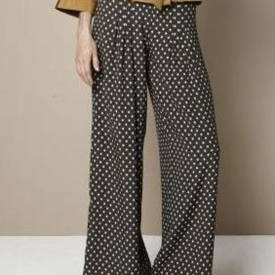 Pantaloni largi cu imprimeu