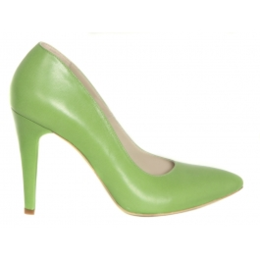 Pantofi verde pastelat