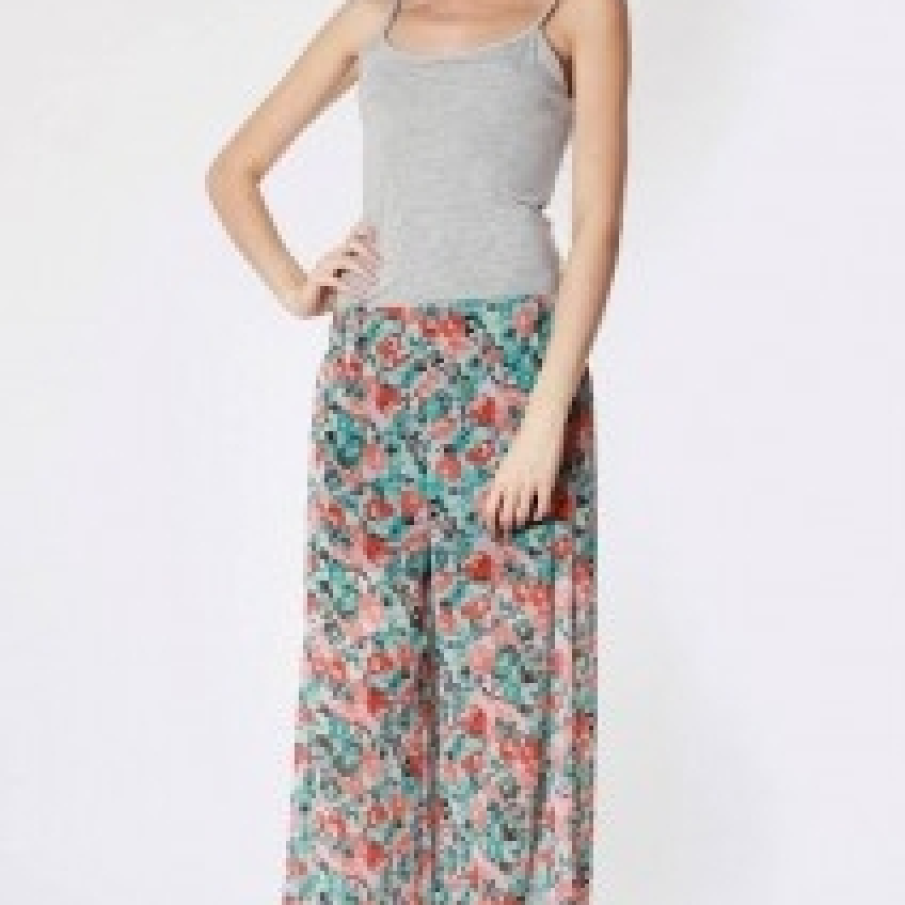 Pantaloni largi imprimati 