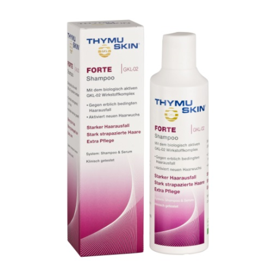 Șamponul concentrat THYMUSKIN pentru căderea părului poate fi folosit atât de femei, cât și de către bărbați. Este un șampon tratament pentru căderea masivă a părului și îngrijire intensă