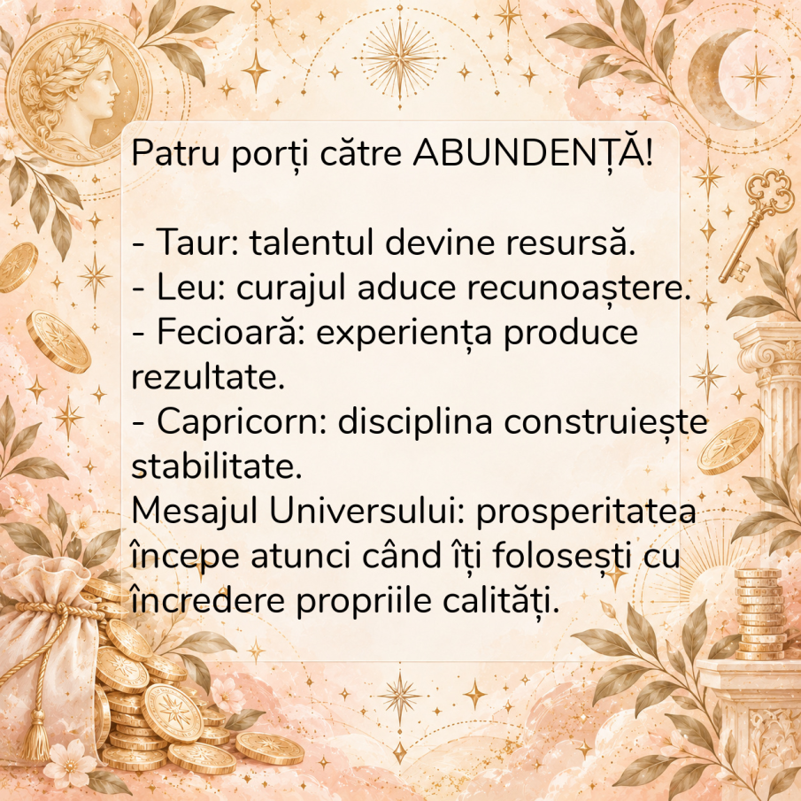 Banii vin, grijile pleacă! 4 zodii deschid PORTALUL PROSPERITĂȚII și își schimbă radical viața